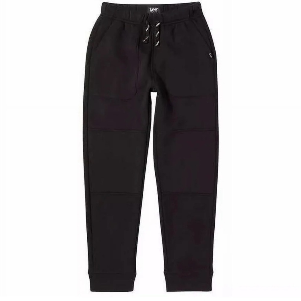 Lee Youth 14/16 black joggers reinforced knee panels adjustable drawcord pockets